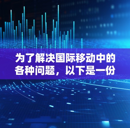 为了解决国际移动中的各种问题,以下是一份结构清晰、实用的指南,涵盖国内长途电话、国际机票预订、火车和飞机购买与使用等主要移动方式 为了解决国际移动中的各种问题,以下是一份结构清晰、实用的指南,涵盖国内长途电话、国际机票预订、火车和飞机购买与使用等主要移动方式